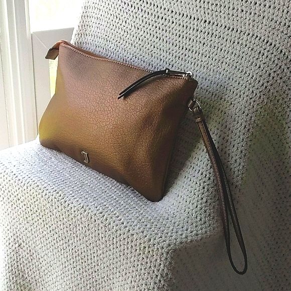 JUICY COUTURE PARTY Wristlet Purse Handbag Copper Sequin Graphics NWOT's - Picture 4 of 11